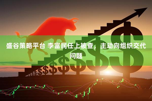 盛谷策略平台 李富民任上被查，主动向组织交代问题